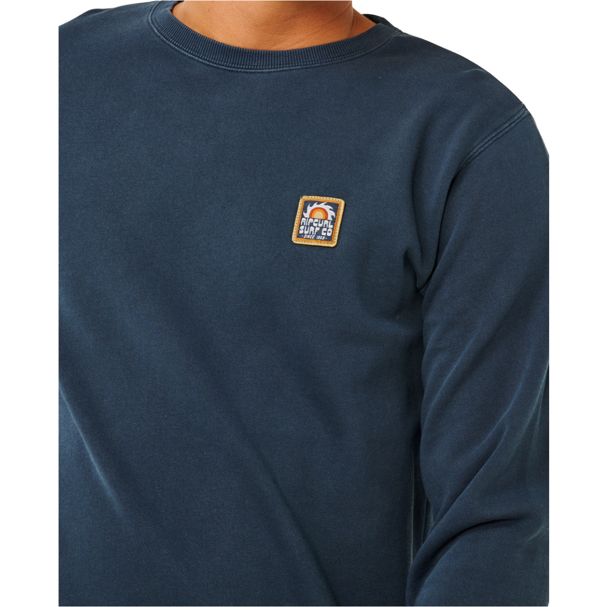 2026 Rip Curl Da Uomo Pacific Rinse Patch Crew 0AMMFL - Dark Navy